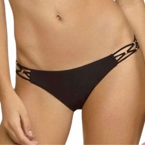 Pilyq Black Strappy Bikini Bottom (medium)